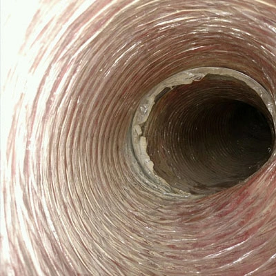 air duct after cleaning