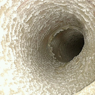 air duct before cleaning