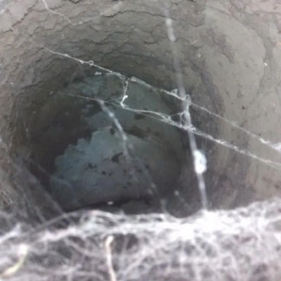 contaminated air duct interior