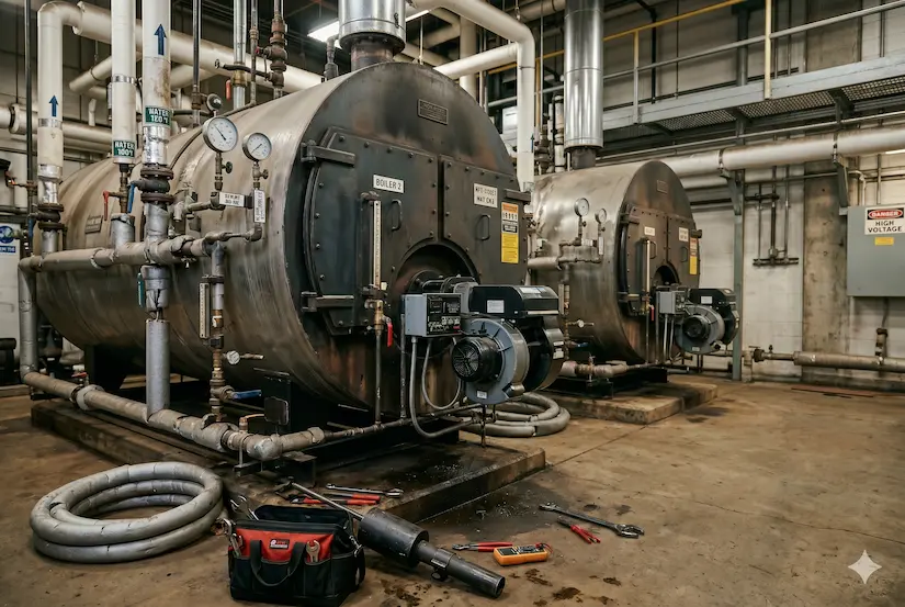 servicing industrial boilers